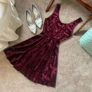 Vintage style velvet swing dress.
